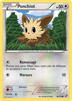 Carte Pokémon Ponchiot 80/114 de la série Noir & Blanc en vente au meilleur prix