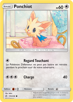 Carte Pokémon Ponchiot 174/236 de la série Éclipse Cosmique en vente au meilleur prix