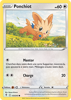 Carte Pokémon Ponchiot 133/203 de la série Évolution Céleste en vente au meilleur prix