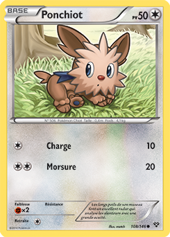 Carte Pokémon Ponchiot 108/146 de la série X&Y en vente au meilleur prix