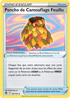 Carte Pokémon Peu commune Poncho de Camouflage Feuillu 160/195 de la série Tempête Argentée