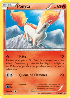 Carte Pokémon Commune Ponyta 14/83 de la série Générations