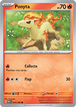 Carte Pokémon Ponyta 77/165 de la série 151 en vente au meilleur prix