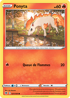 Carte Pokémon Communes Ponyta 021/189 de la série Astres Radieux
