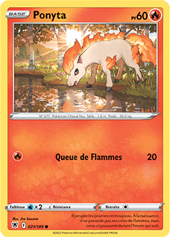 Carte Pokémon Ponyta 021/189 de la série Astres Radieux en vente au meilleur prix