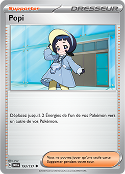 Carte Pokémon Peu commune Popi 193/197 de la série Flammes Obsidiennes