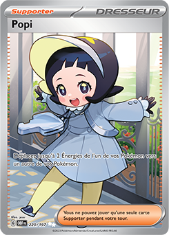 Carte Pokémon Ultra rare Popi 220/197 de la série Flammes Obsidiennes
