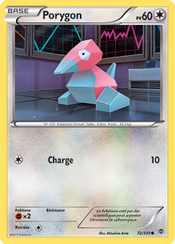 Carte Pokémon Porygon 72/101 de la série Explosion Plasma en vente au meilleur prix
