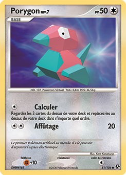 Carte Pokémon Commune Porygon 81/106 de la série Duels au Sommet