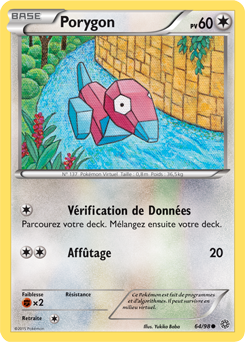 Carte Pokémon Porygon 64/98 de la série Origines Antiques en vente au meilleur prix