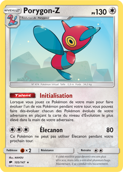 Carte Pokémon Porygon-Z 105/147 de la série Ombres Ardentes en vente au meilleur prix