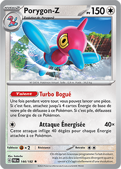 Carte Pokémon Porygon-Z 144/182 de la série Faille Paradoxe en vente au meilleur prix