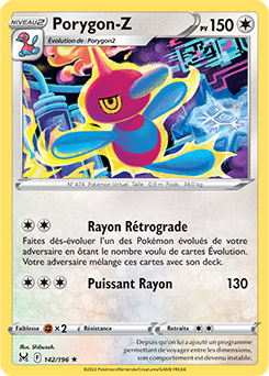 Carte Pokémon Porygon-Z 142/196 de la série Origine Perdue en vente au meilleur prix