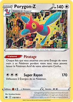 Carte Pokémon Porygon-Z 118/198 de la série Règne de Glace en vente au meilleur prix