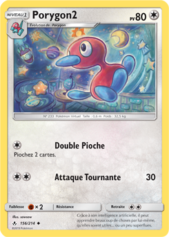 Carte Pokémon Porygon2 156/214 de la série Alliance Infallible en vente au meilleur prix