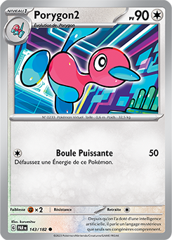 Carte Pokémon Communes Porygon2 143/182 de la série Faille Paradoxe