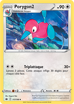 Carte Pokémon Porygon2 117/198 de la série Règne de Glace en vente au meilleur prix