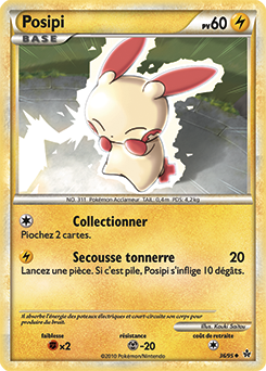 Carte Pokémon Peu commune Posipi 36/95 de la série Déchaînement
