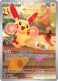 Carte Pokémon Illustration rare Posipi 193/182 de la série Faille Paradoxe