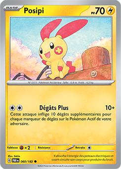 Carte Pokémon Communes Posipi 60/182 de la série Faille Paradoxe