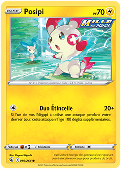 Carte Pokémon Communes Posipi 89/264 de la série Poing de Fusion