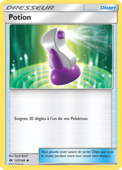 Carte Pokémon Peu commune Potion 127/149 de la série Soleil & Lune