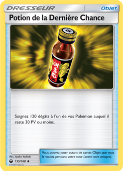 Carte Pokémon Peu commune Potion de la Dernière Chance 135/168 de la série Tempête Céleste