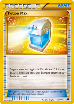 Carte Pokémon Potion Max 121/116 de la série Glaciation Plasma en vente au meilleur prix