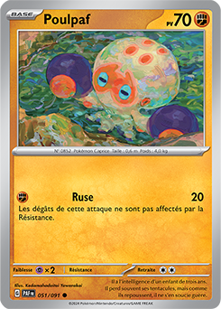 Carte Pokémon Poulpaf 51/91 de la série Destinées de Paldea en vente au meilleur prix