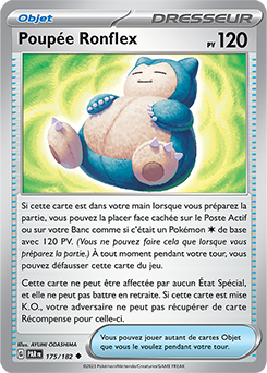 Carte Pokémon Peu commune Poupée Ronflex 175/182 de la série Faille Paradoxe