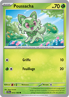 Carte Pokémon Poussacha 013/198 de la série Écarlate et Violet en vente au meilleur prix