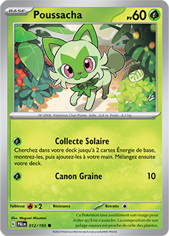 Carte Pokémon Communes Poussacha 012/193 de la série Évolutions à Paldea