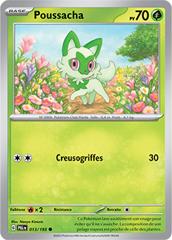 Carte Pokémon Communes Poussacha 013/193 de la série Évolutions à Paldea