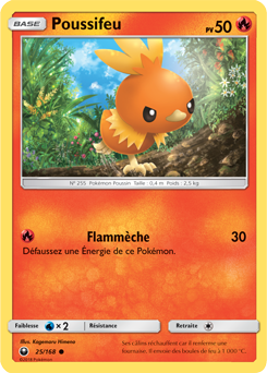 Carte Pokémon Poussifeu 25/168 de la série Tempête Céleste en vente au meilleur prix