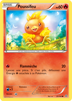 Carte Pokémon Poussifeu 25/160 de la série Primo Choc en vente au meilleur prix