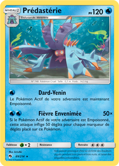 Carte Pokémon Rare Prédastérie 69/214 de la série Tonnerre Perdu