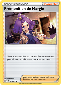 Carte Pokémon Peu commune Prémonition de Margie 129/172 de la série Stars Étincelantes