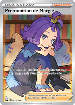 Carte Pokémon Dresseur Full Art Prémonition de Margie TG24/TG30 de la série Stars Étincelantes
