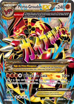 Carte Pokémon Pokémon Full Art Primo-Groudon EX 151/160 de la série Primo Choc