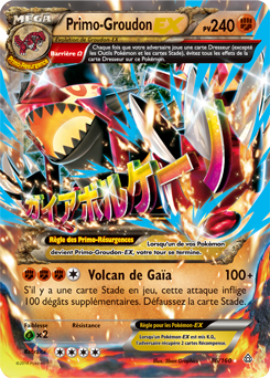 Carte Pokémon Pokémon EX Primo-Groudon EX 86/160 de la série Primo Choc
