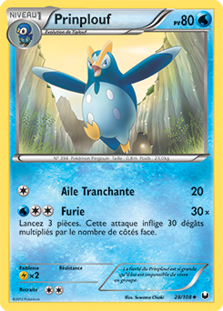 Carte Pokémon Peu commune Prinplouf 28/108 de la série Explorateurs Obscurs