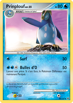 Carte Pokémon Prinplouf 59/127 de la série Platine en vente au meilleur prix