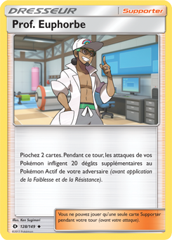 Carte Pokémon Prof. Euphorbe 128/149 de la série Soleil & Lune en vente au meilleur prix