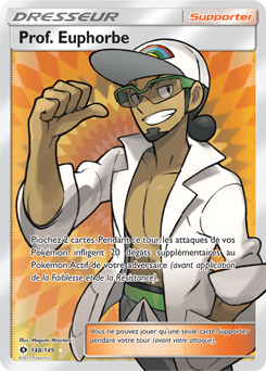 Carte Pokémon Prof. Euphorbe 148/149 de la série Soleil & Lune en vente au meilleur prix