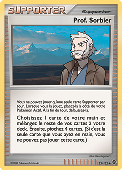 Carte Pokémon Peu commune Prof. Sorbier 123/132 de la série Merveilles Secrètes