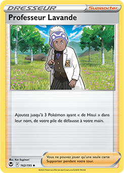 Carte Pokémon Peu commune Professeur Lavande 162/195 de la série Tempête Argentée