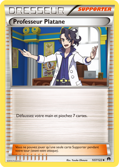 Carte Pokémon Peu commune Professeur Platane 107/122 de la série Rupture Turbo