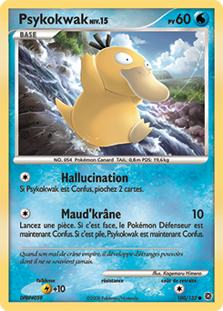 Carte Pokémon Commune Psykokwak 100/132 de la série Merveilles Secrètes