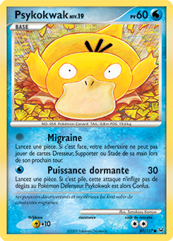 carte Pokémon 87/127 Psykokwak 60 PV Série Platine NEUF FR