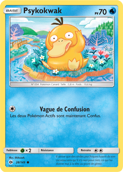 Carte Pokémon Psykokwak 28/149 de la série Soleil & Lune en vente au meilleur prix